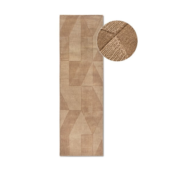 Beež käsitsi kootud villane koridorivaip 80x250 cm Ursule - Villeroy&Boch