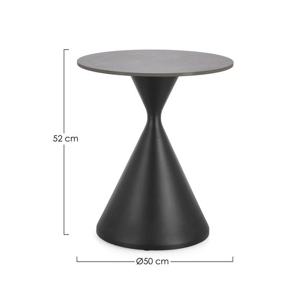 Ümmargune abilaud marmorist pealispinnaga ø 50 cm Joona - Bizzotto-image-4