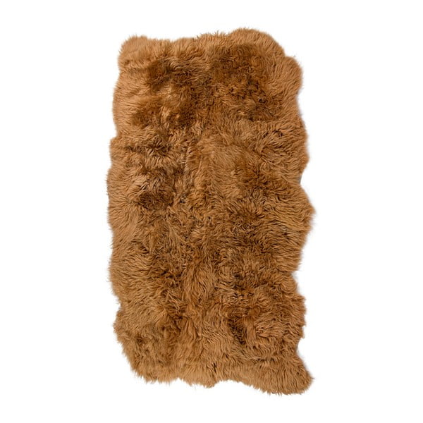 Hnědý kožešinový koberec s dlouhým chlupem Arctic Fur Hanna, 180 x 120 cm