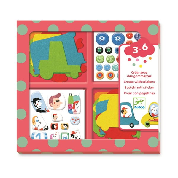 Laste kleebiste komplekt Autod - Djeco-image-2