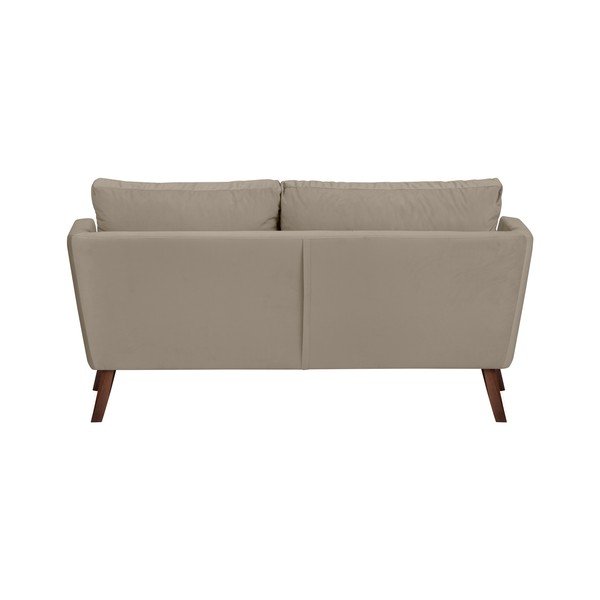 Tmavě béžová třímístná pohovka Mazzini Sofas Elena, s lenoškou na levém rohu-image-2