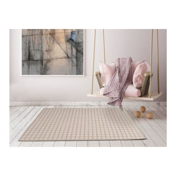 Béžový koberec s příměsí bavlny Universal Dune Linen, 100 x 150 cm