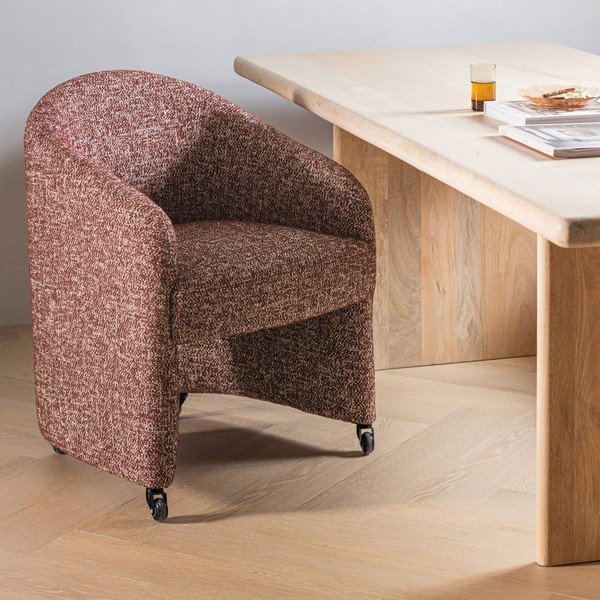 Polsterdatud kontoritool terrakota värvi Cordo - WOOOD-image-1