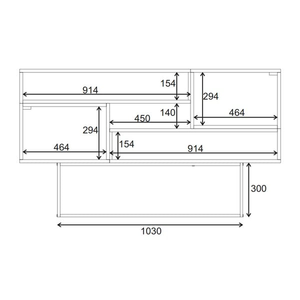 Madal kummut tammedekooriga  145x82 cm Titan - Marckeric-image-4