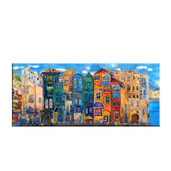 Pilt Värvilised majad, 140 x 60 cm Colourful Houses - Tablo Center