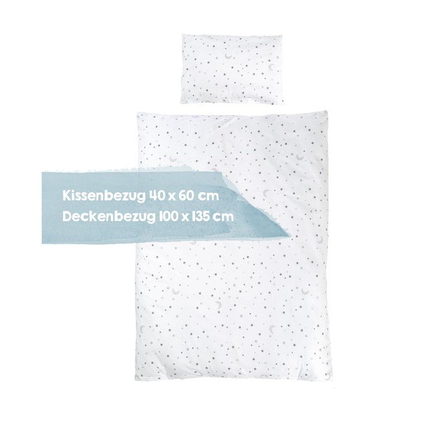 Valge puuvillane beebide voodipesu 100x135 cm Sternenzauber - Roba-image-2