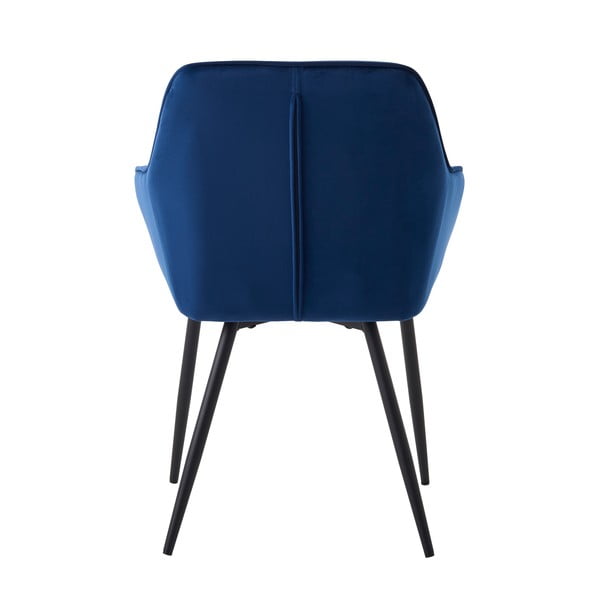 Tumesinised käetugedega sametist söögitoolid 2tk komplektis Nolan Square - Unique Furniture-image-4