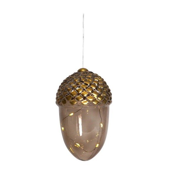 Pruun rippuv LED jõulukaunistus ø 7 cm Celina - Sirius