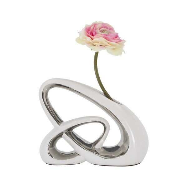 Bílostříbrná keramická váza Mauro Ferretti Bling-image-2