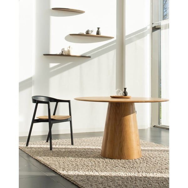 Ümmargune tammepuidust söögilaud ø 126 cm Mushroom - Gazzda-image-3