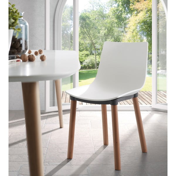 Valge kokkupandav söögilaud 100x160 cm Oqui – Kave Home-image-3