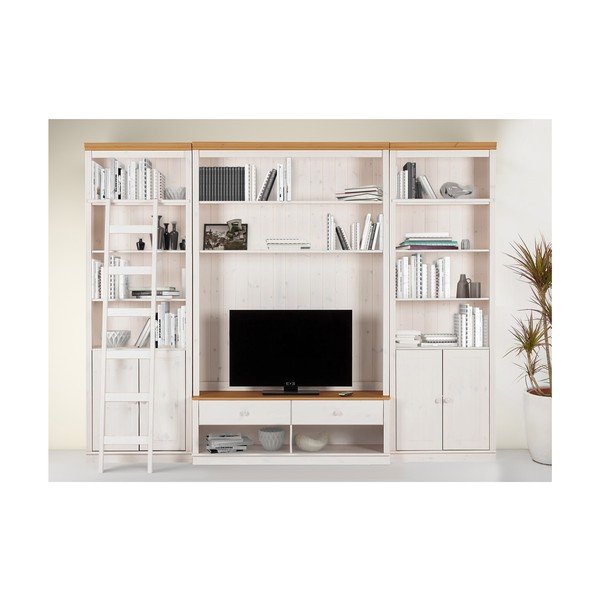 Valge männi täispuidust TV-komplekt 288x223x34 cm Anita – Støraa-image-2