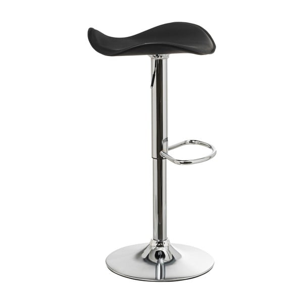 Mustad kunstnahast reguleeritava kõrgusega baaritoolid 2tk komplektis (istme kõrgus 73 cm) - Casa Selección-image-1