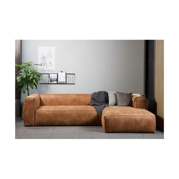 Pruun nurgadiivan taaskasutatud nahast , paremas nurgas Bean - WOOOD-image-1