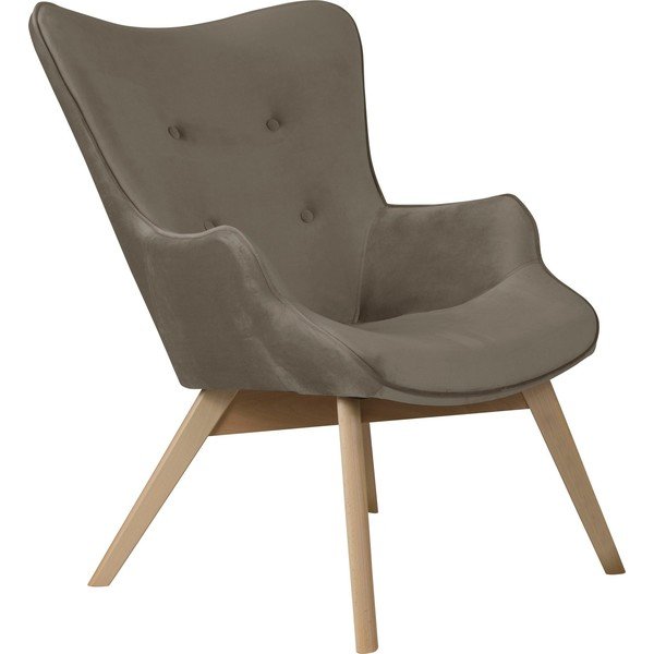 Helepruun sametist tugitool Niko - Ropez