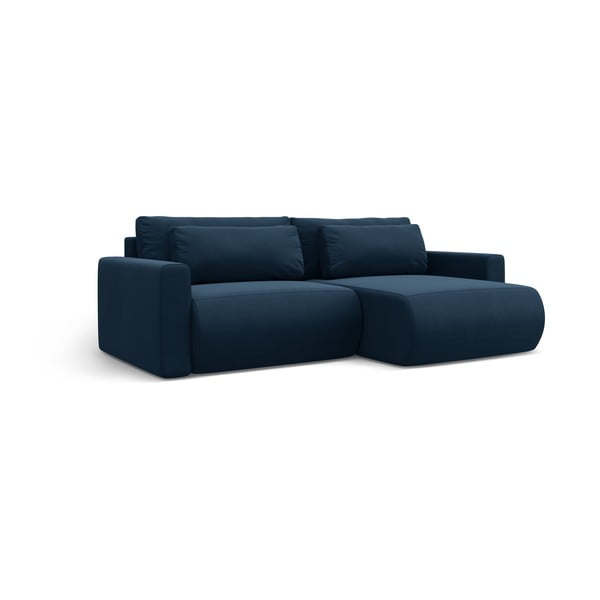 Tumesinine sametist panipaigaga nurgadiivanvoodi Belfast - Cosmopolitan Design-image-2