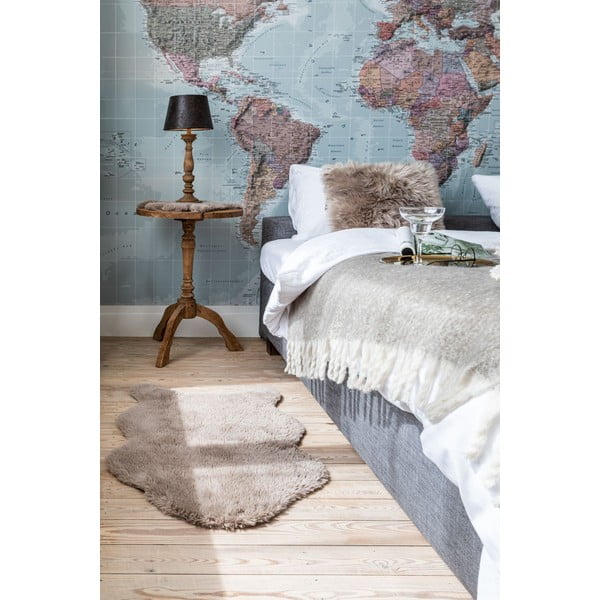 Beež kunstkarusnahast lambanahk, 80 x 150 cm - Tiseco Home Studio-image-1