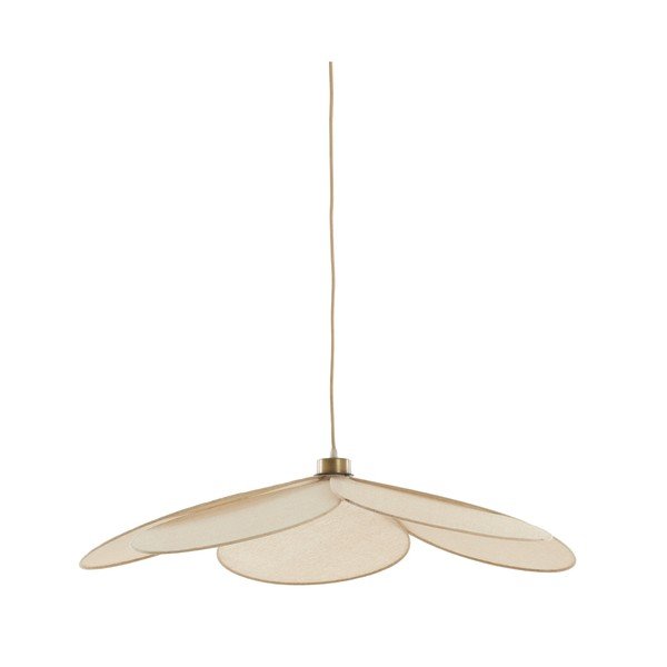 Kreemikas ripplamp kangast varjuga Fyano - Light & Living