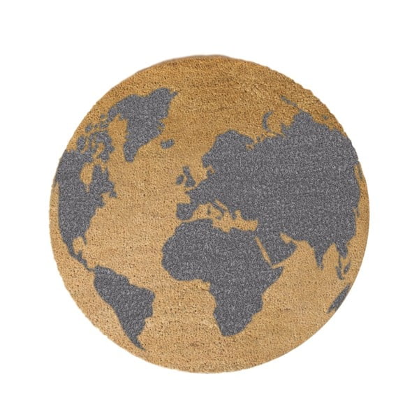 Hall ümmargune looduslik kookosmatt , ⌀ 70 cm Globe - Artsy Doormats