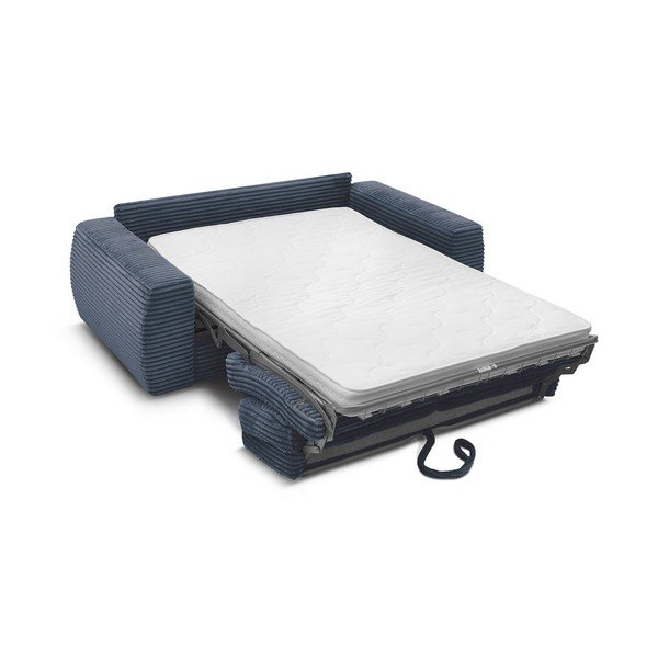 Tumesinine velvetist diivanvoodi 220 cm Hugo - Bobochic Paris-image-4