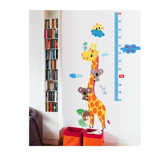 Laste kleebis - mõõdupuu uksele või seinale 60x120 cm Giraffe & Koalas – Ambiance-image-2
