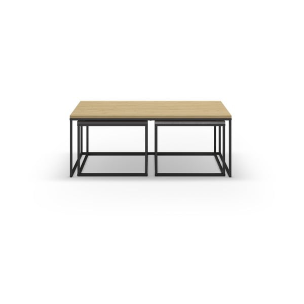 Hall-puiduvärvi diivanilaudade komplekt, 3 tk 60x110 cm Camelia - Marckeric-image-2