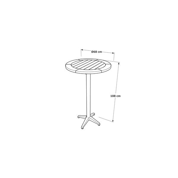 Alumiiniumist ümmargune aia söögilaud ø 68 cm Spring – Ezeis-image-2