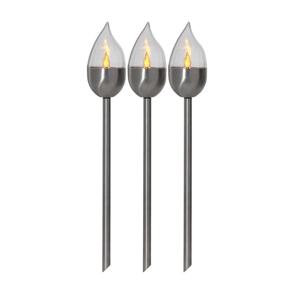 Komplekt 3 LED valgusti dekoratsiooniga välitingimustes, kõrgus 40 cm Olympus - Star Trading