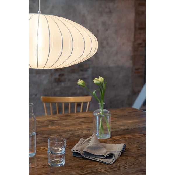 Valge rippvalgusti tekstiilist varjuga ø 60 cm Florence - Markslöjd-image-4