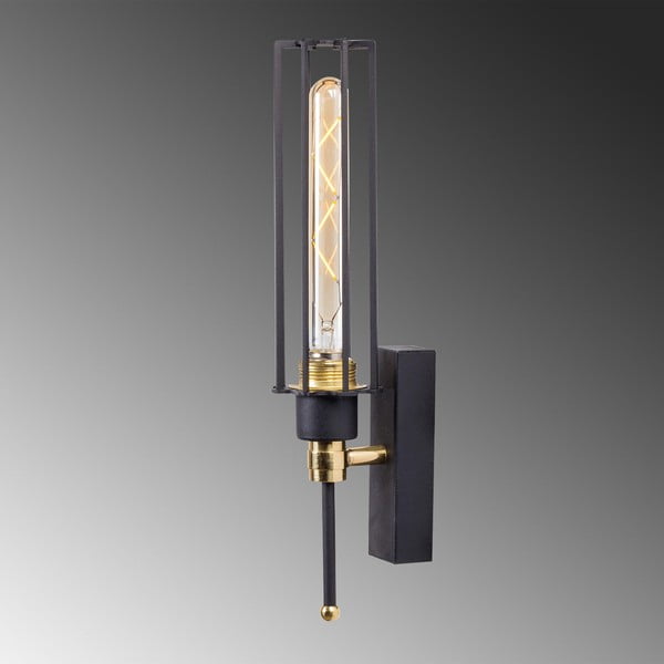 Must-kuldne seinavalgusti ø 8 cm Fellini - Opviq lights-image-3