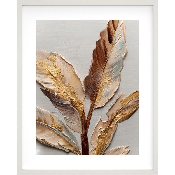 Trükitud pilt raamiga 40x50 cm Golden Strelitzia - Styler