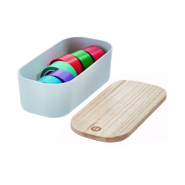 Hall hoiukast kaanega, mis on valmistatud Paulownia puidust, 9 x 18,3 cm. Eco - iDesign-image-4