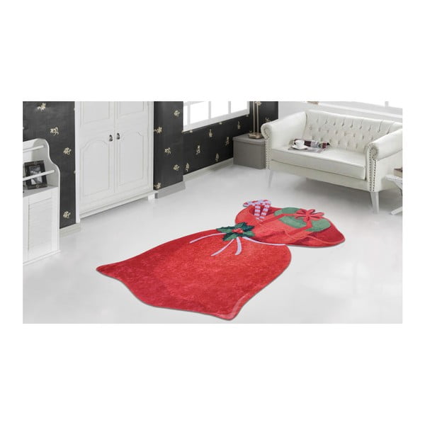 Červený koberec Vitaus Christmas Bag, 60 x 100 cm