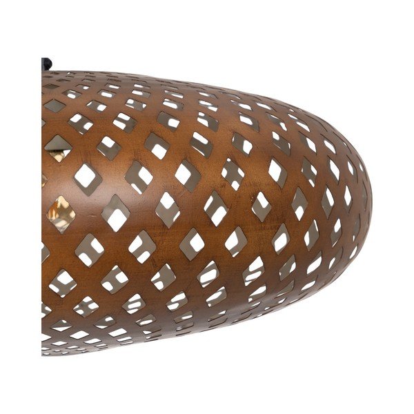 Kuldne rippvalgusti metallist varjuga ø 56 cm - Ixia-image-2