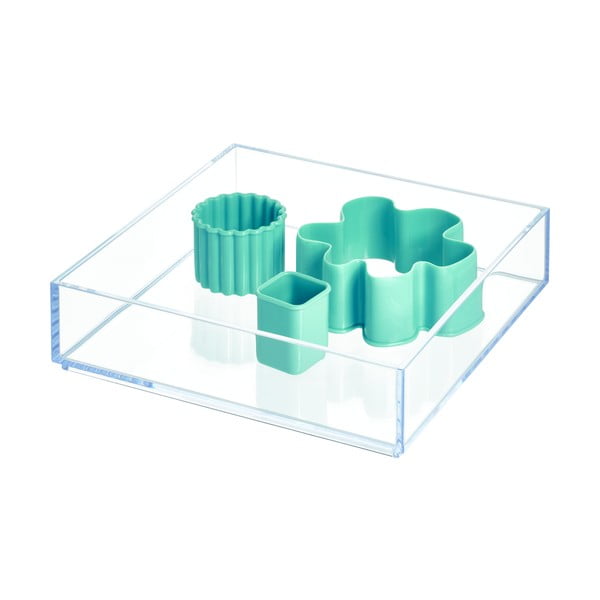 Clarity läbipaistev virnastatav organiseerija, 20 x 20 cm - iDesign