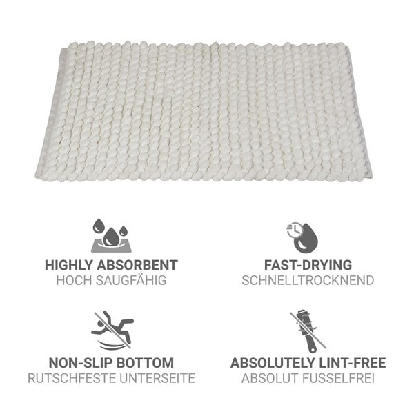 Valge tekstiilist vannitoamatt 50x80 cm Solivo - Wenko-image-4