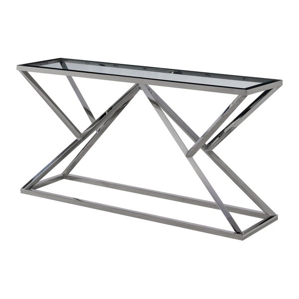 Konzolový stolek ve tmavě stříbrné barvě Artelore Norma