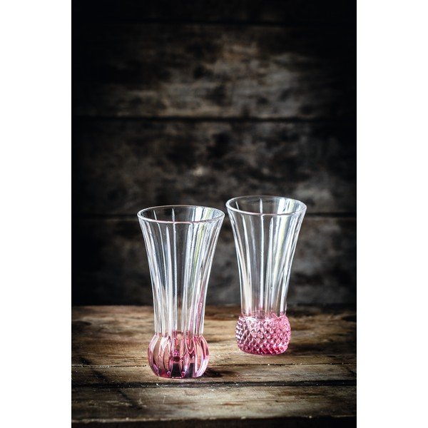 2 roosa kristallklaasist vaasi komplekt Spring - Nachtmann kõrgus 13,6 cm-image-1