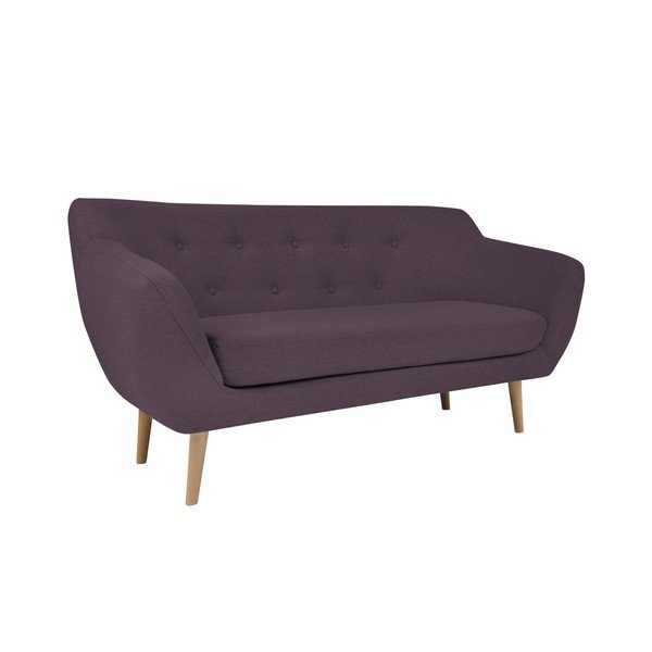 Fialová dvoumístná pohovka se světlými nohami Mazzini Sofas Sicile-image-3
