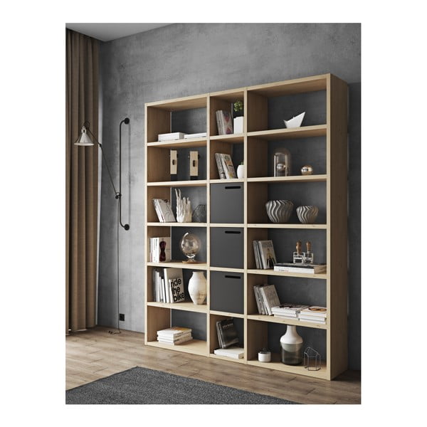 Raamaturiiul tammepuidust 182x224 cm Pombal - TemaHome-image-3