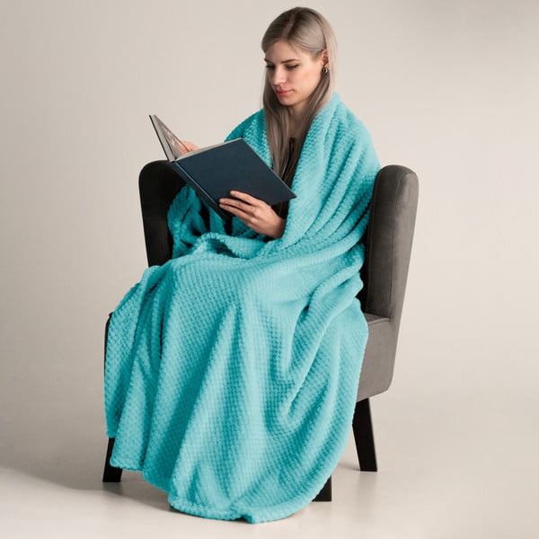 Türkiissinine mikrokiust voodiplaat , 210 x 170 cm Henry - DecoKing-image-1