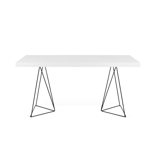 Mustade jalgadega valge laud, 180 x 77 cm Multi - TemaHome