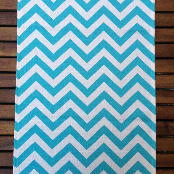 Běhoun na stůl Mint Chevron-image-1