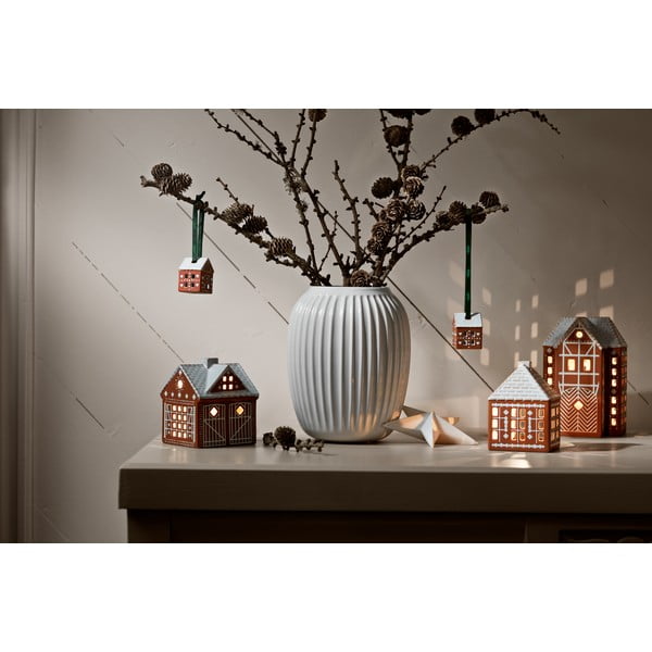 Keraamilised jõulukaunistused 2tk komplektis 5 cm Gingerbread - Kähler Design-image-3
