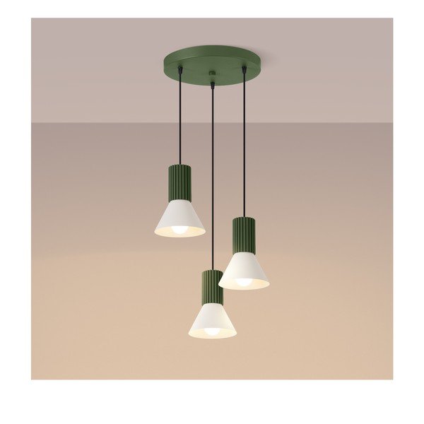 Roheline metallist ripplamp ø 30 cm Niru - Sollux-image-2