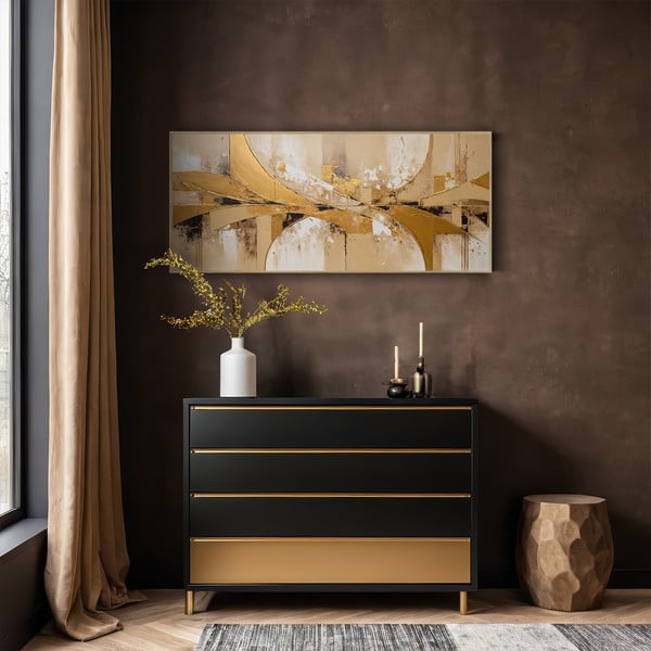 Maal 150x60 cm Gold Abstraction-image-1