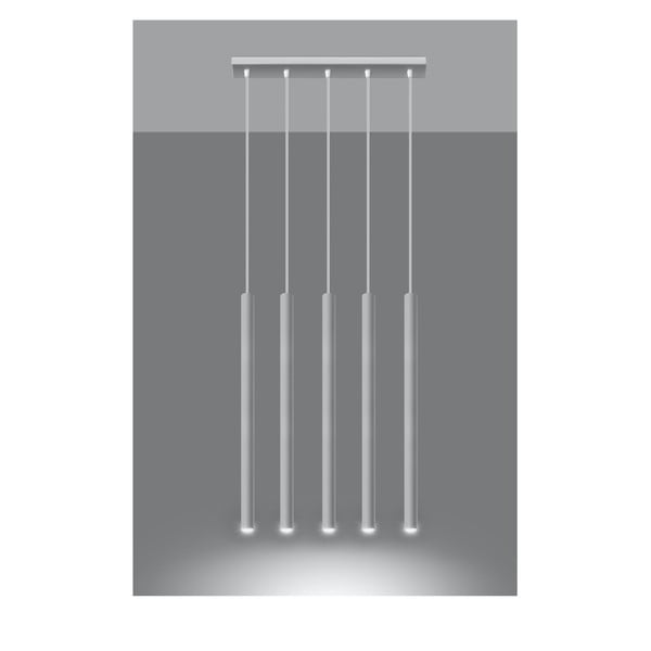 Valge rippvalgusti, pikkus 45 cm Fideus - Sollux-image-1