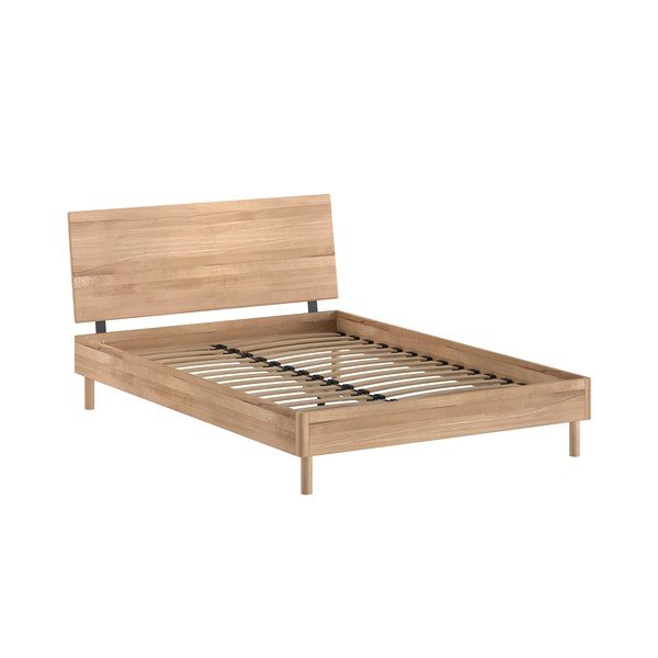 Tammepuidust kaheinimesevoodi liistudest raamiga 140x200 cm naturaalses värvitoonis Forrest - Vipack
