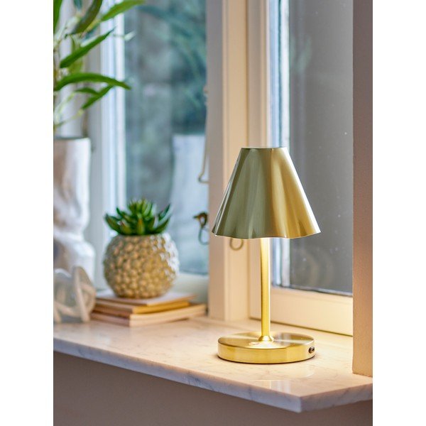 Messingivärvi LED-lauavalgusti metallist varjuga (kõrgus 28 cm) Lianna - Bloomingville-image-2