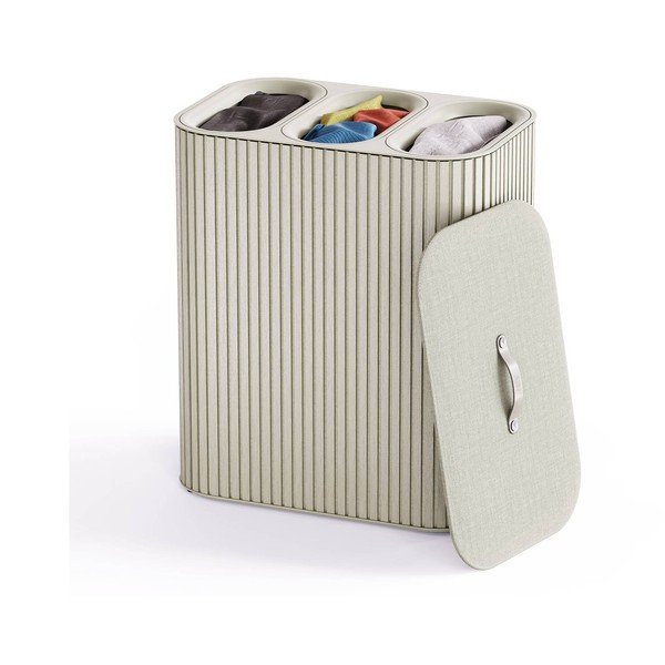 Beež bambusest pesukorv 3x30 l Tota Trio Luxe - Joseph Joseph